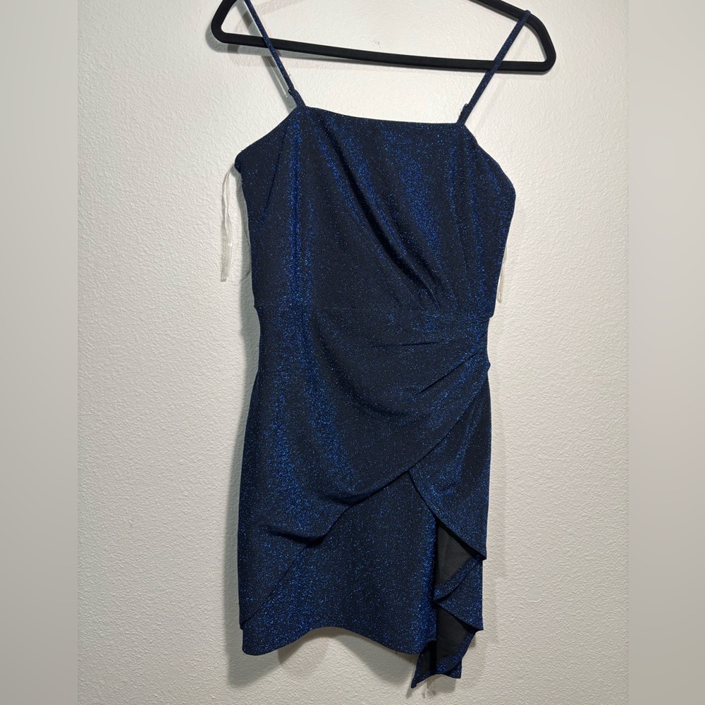 Trixxi Blue Asymmetrical Dress